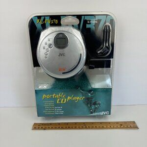 Vtg Sealed JVC Silver Portable CD Player XLPV370SL Car Adapt Jahmal Williams